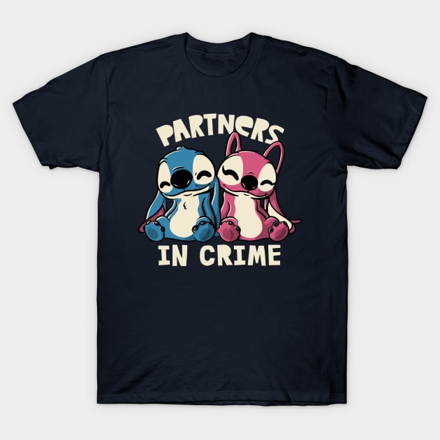 Partners In Crime Cute Lover Gift T-Shirt by eduely